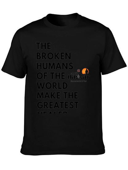 Broken Humans Black Graphic T-Shirt