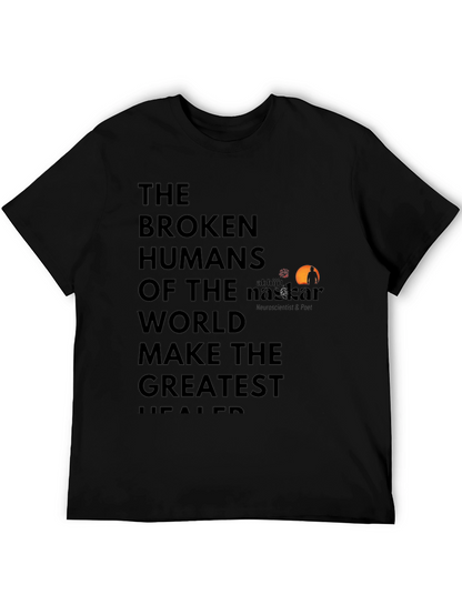 Broken Humans Black Graphic T-Shirt