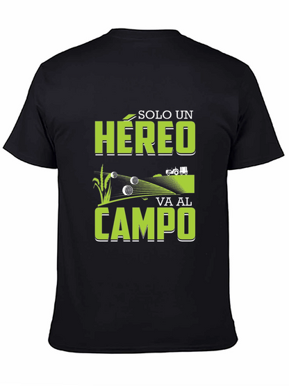 Farming Hero Graphic Tee - Black Cotton T-Shirt
