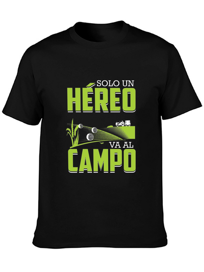 Farming Hero Graphic Tee - Black Cotton T-Shirt