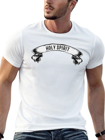 Holy Spirit Graphic Print Black T-Shirt