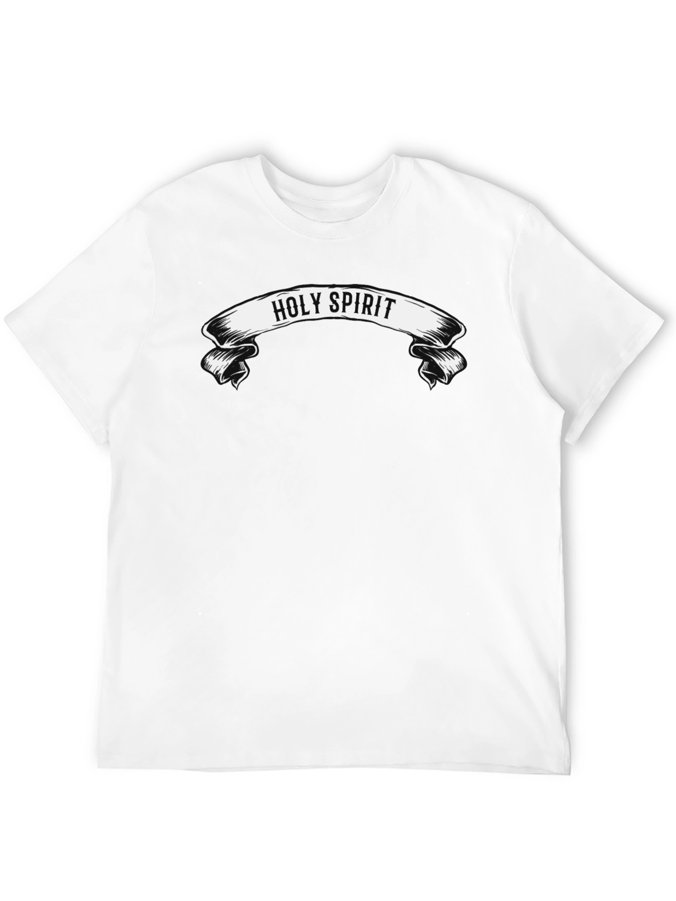Holy Spirit Graphic Print Black T-Shirt