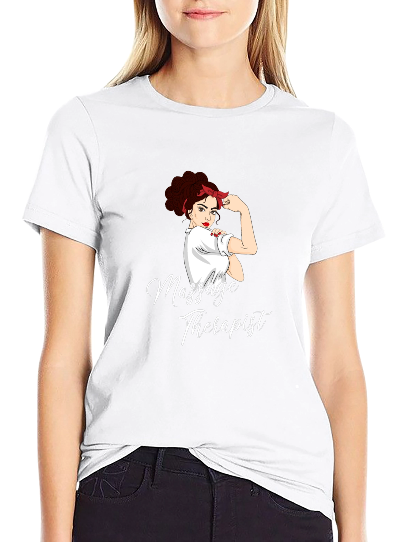 Massage Therapist Black Graphic T-Shirt