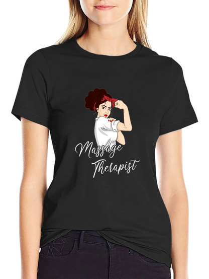 Massage Therapist Black Graphic T-Shirt