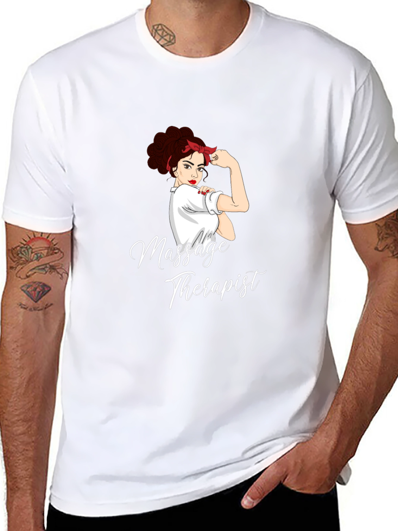 Massage Therapist Black Graphic T-Shirt
