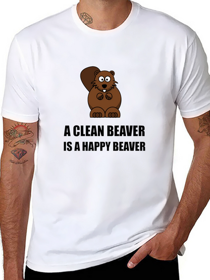 A Clean Beaver T-Shirt - Funny Cartoon Tee