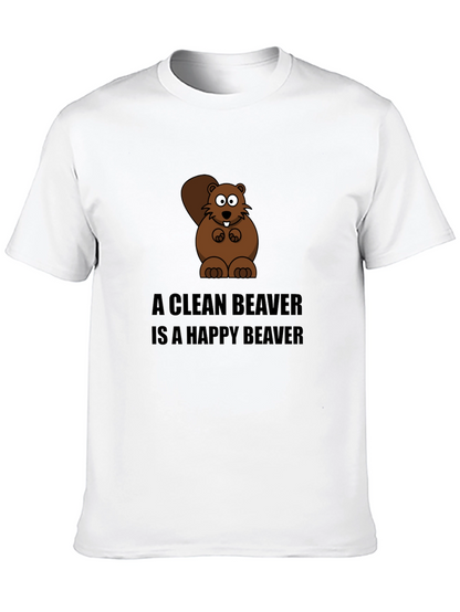 A Clean Beaver T-Shirt - Funny Cartoon Tee