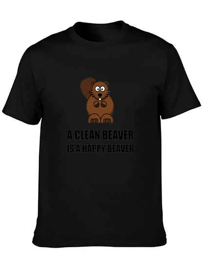 A Clean Beaver T-Shirt - Funny Cartoon Tee