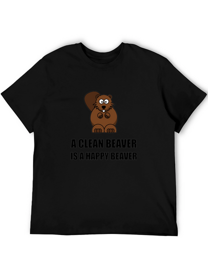 A Clean Beaver T-Shirt - Funny Cartoon Tee