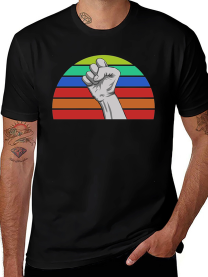 Retro Fist Graphic Tee - Empower Your Style!
