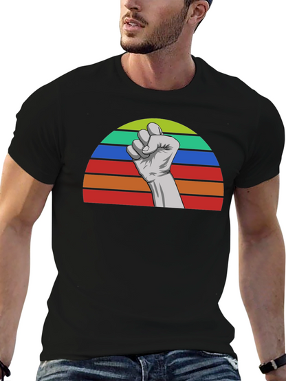 Retro Fist Graphic Tee - Empower Your Style!