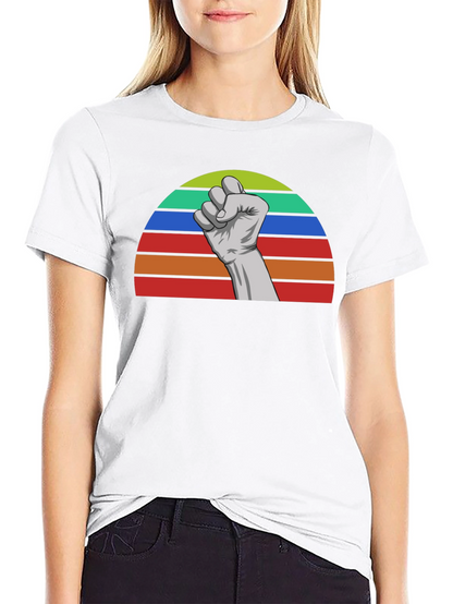 Retro Fist Graphic Tee - Empower Your Style!