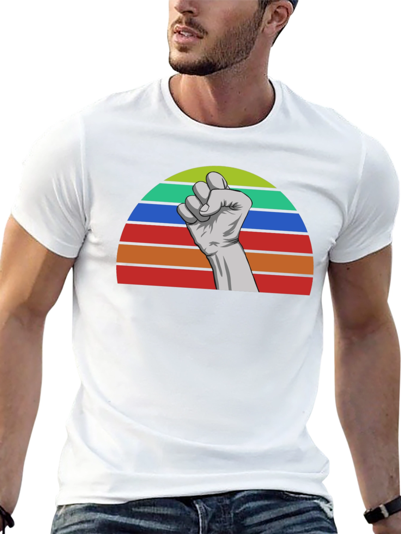 Retro Fist Graphic Tee - Empower Your Style!