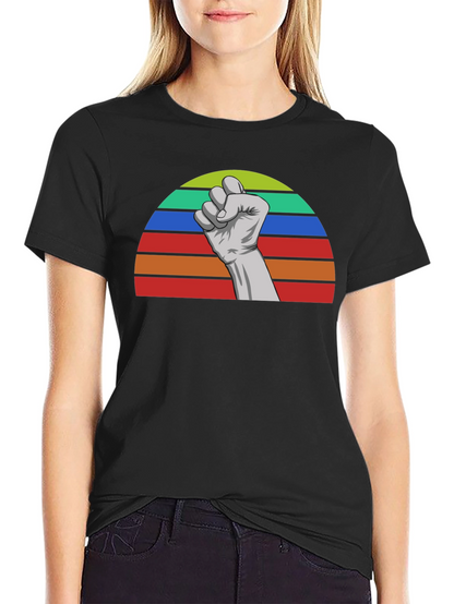 Retro Fist Graphic Tee - Empower Your Style!