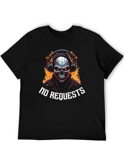 Fiery Skull Graphic Tee - No Requests