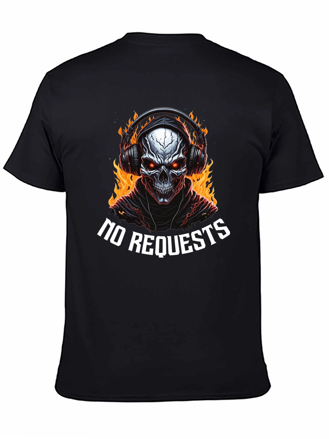 Fiery Skull Graphic Tee - No Requests