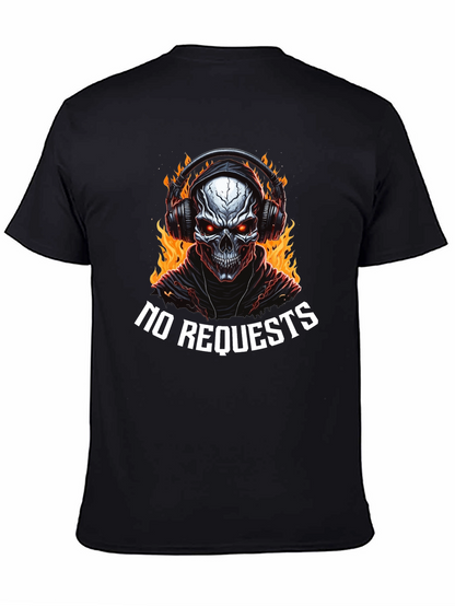 Fiery Skull Graphic Tee - No Requests