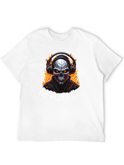 Fiery Skull Graphic Tee - No Requests