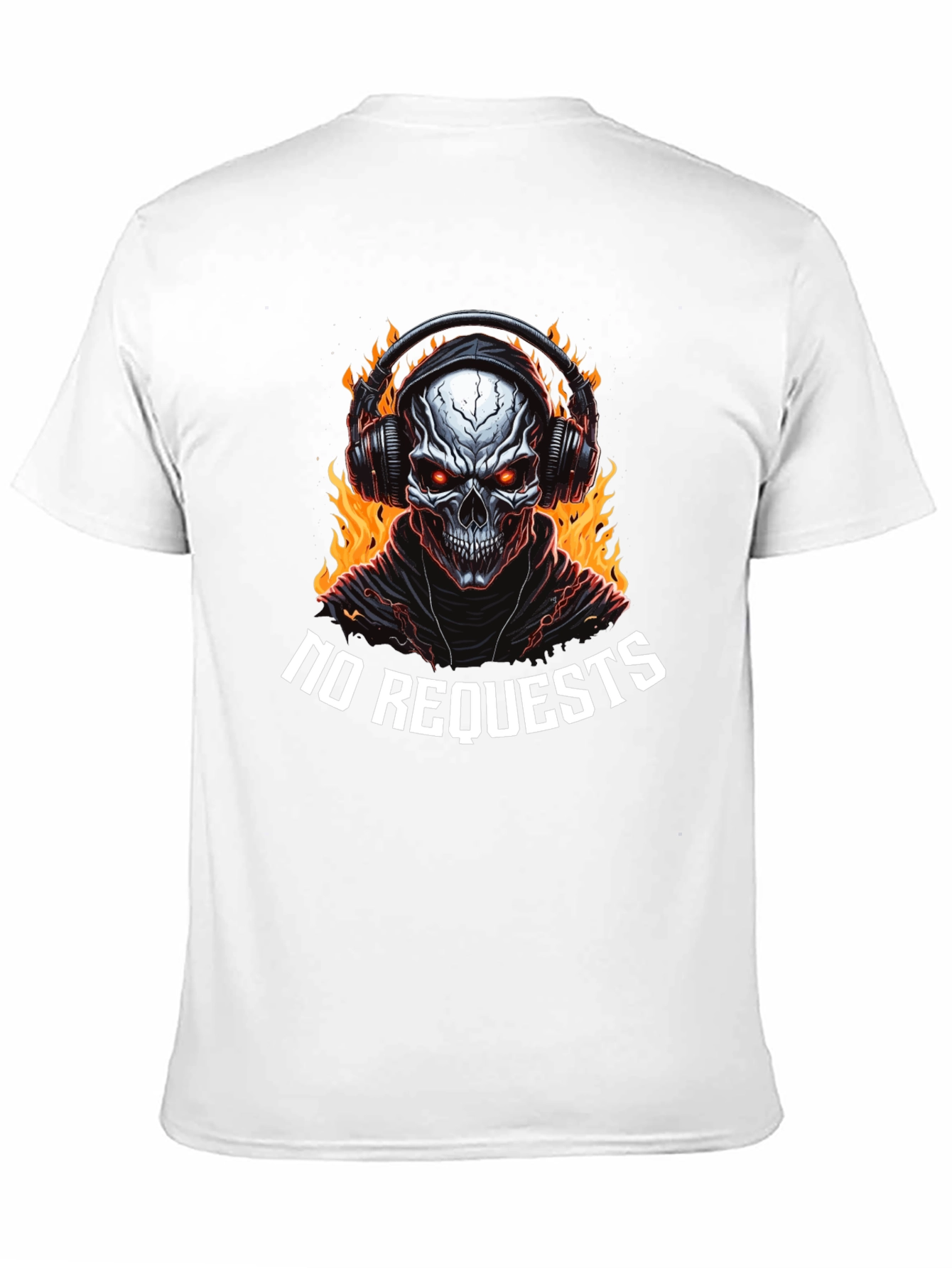 Fiery Skull Graphic Tee - No Requests