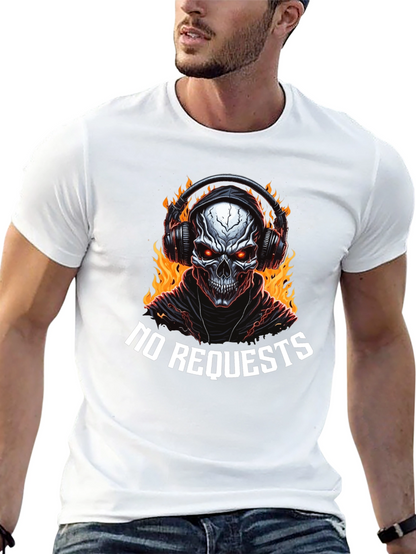 Fiery Skull Graphic Tee - No Requests