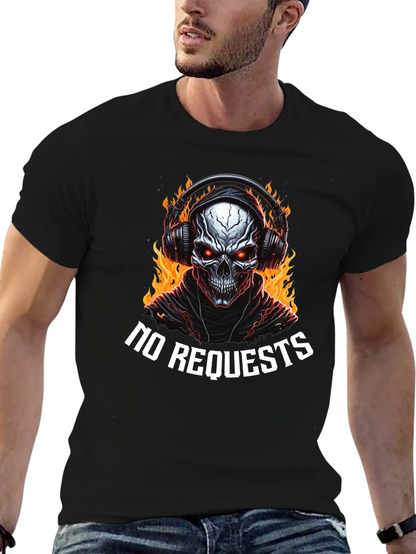 Fiery Skull Graphic Tee - No Requests