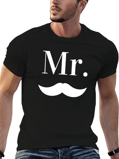 Mr. Mustache Graphic Tee - Trendy Casual Style
