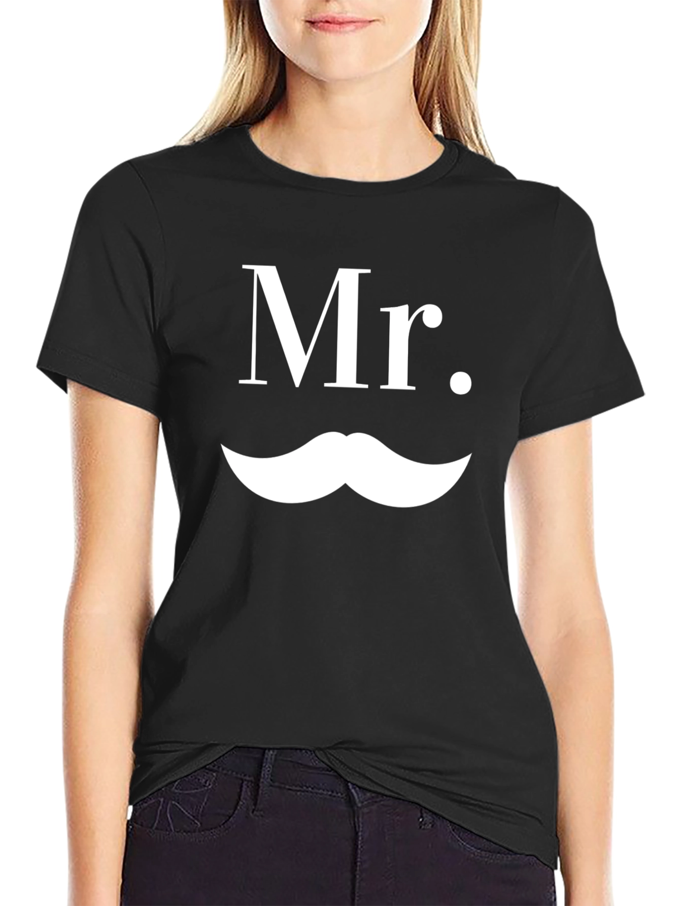 Mr. Mustache Graphic Tee - Trendy Casual Style