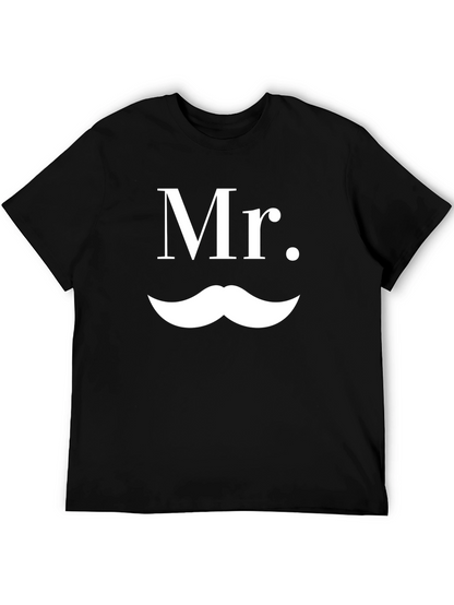 Mr. Mustache Graphic Tee - Trendy Casual Style