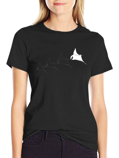 Manta Ray Graphic Tee - Cool Black T-Shirt