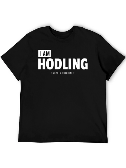 I AM HODLING Crypto Original Black T-Shirt