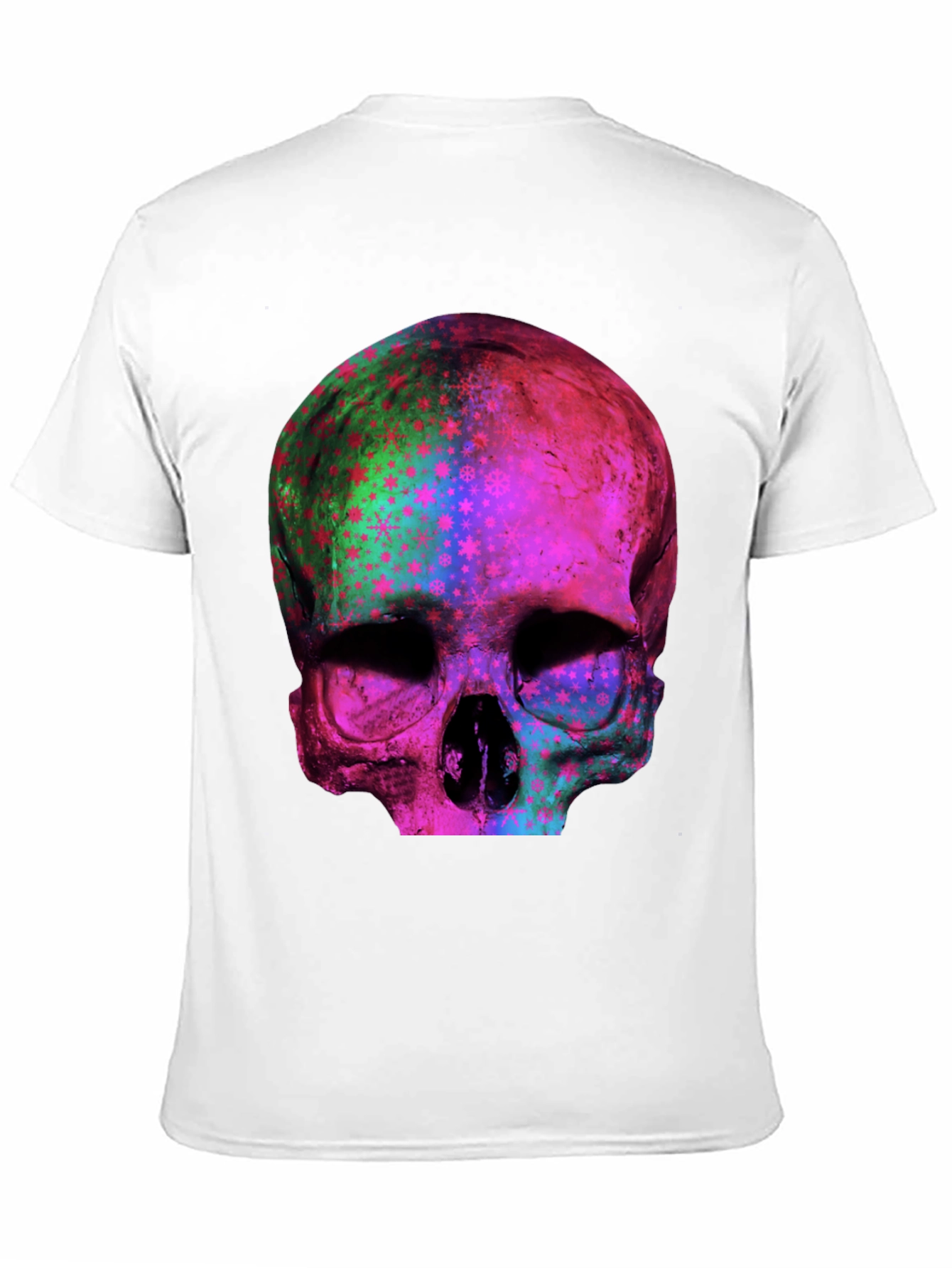 Psychedelic Skull Graphic Print Tee