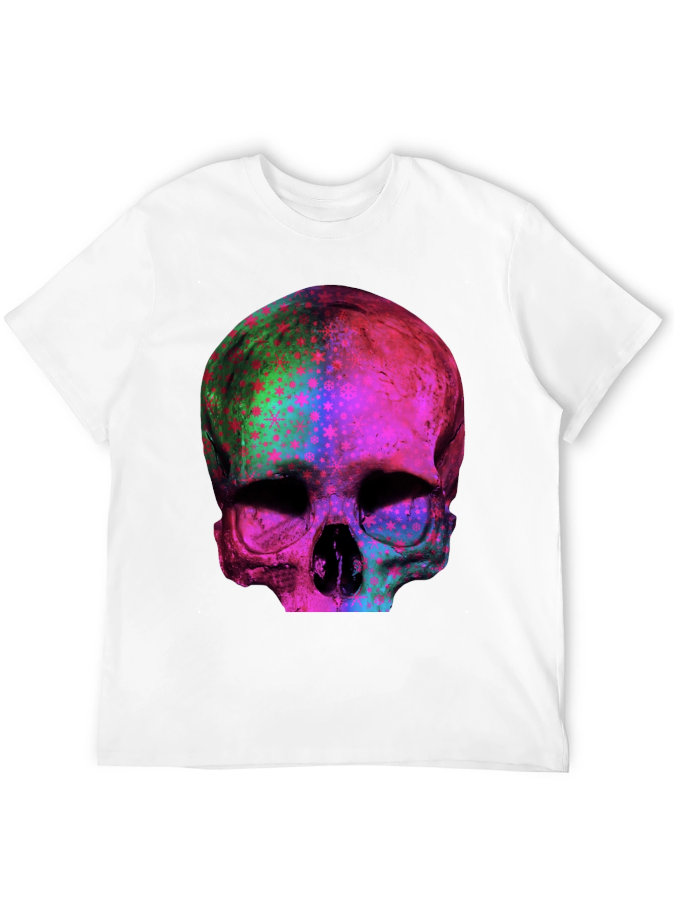 Psychedelic Skull Graphic Print Tee
