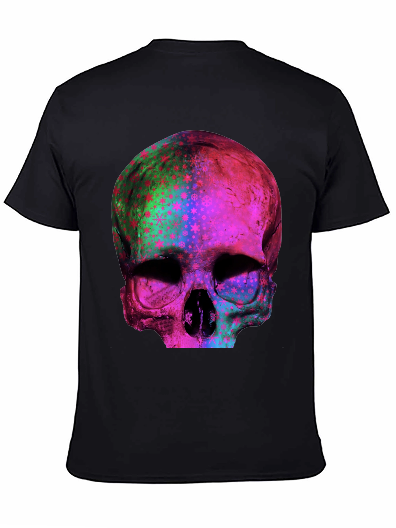 Psychedelic Skull Graphic Print Tee