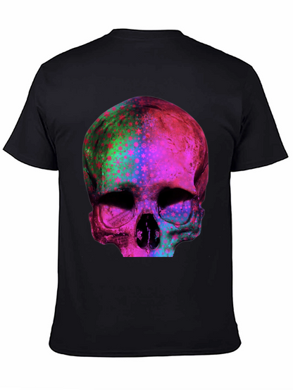 Psychedelic Skull Graphic Print Tee
