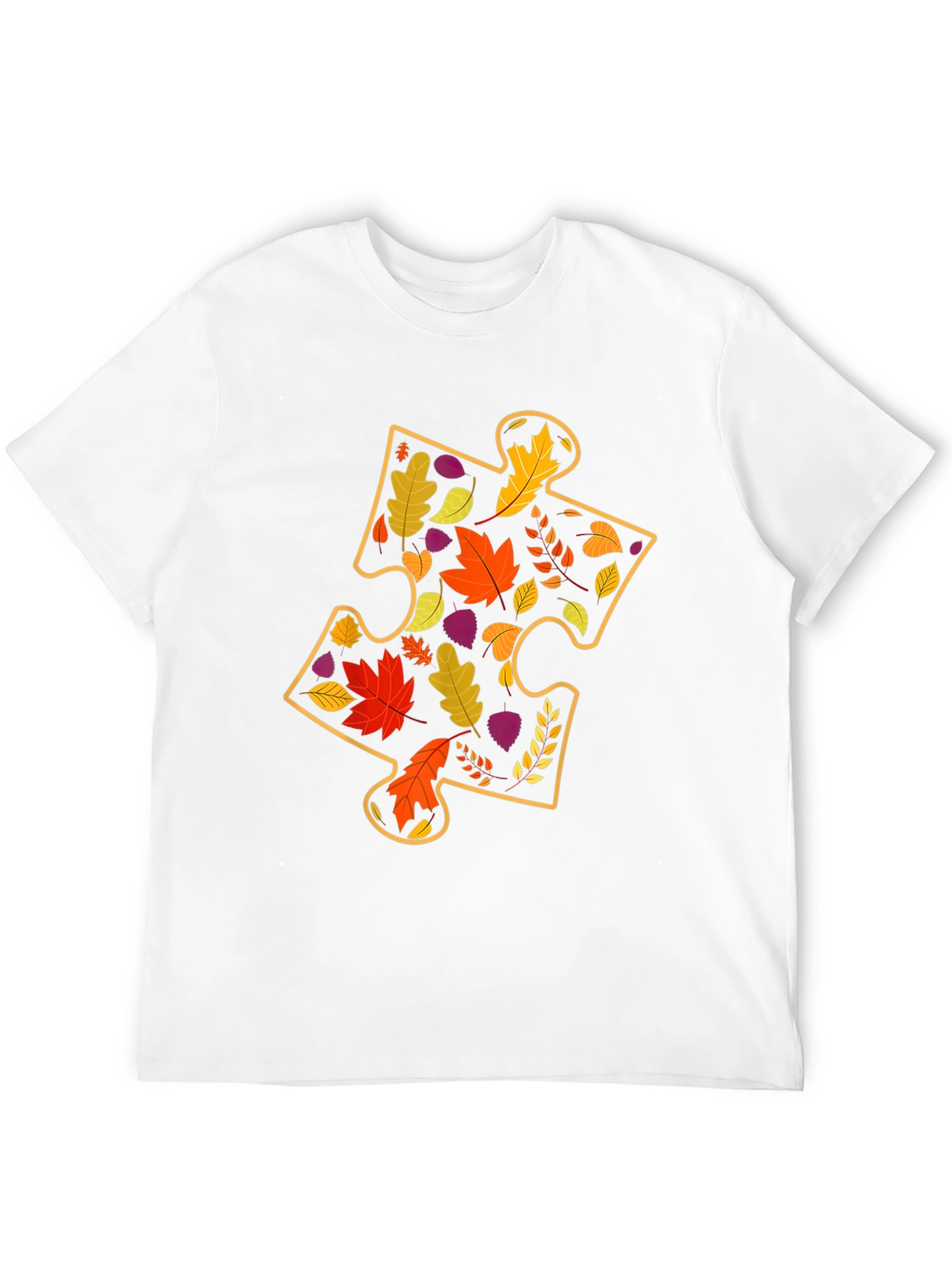 Autumn Leaves Puzzle Piece T-Shirt