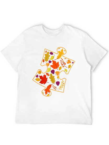 Autumn Leaves Puzzle Piece T-Shirt