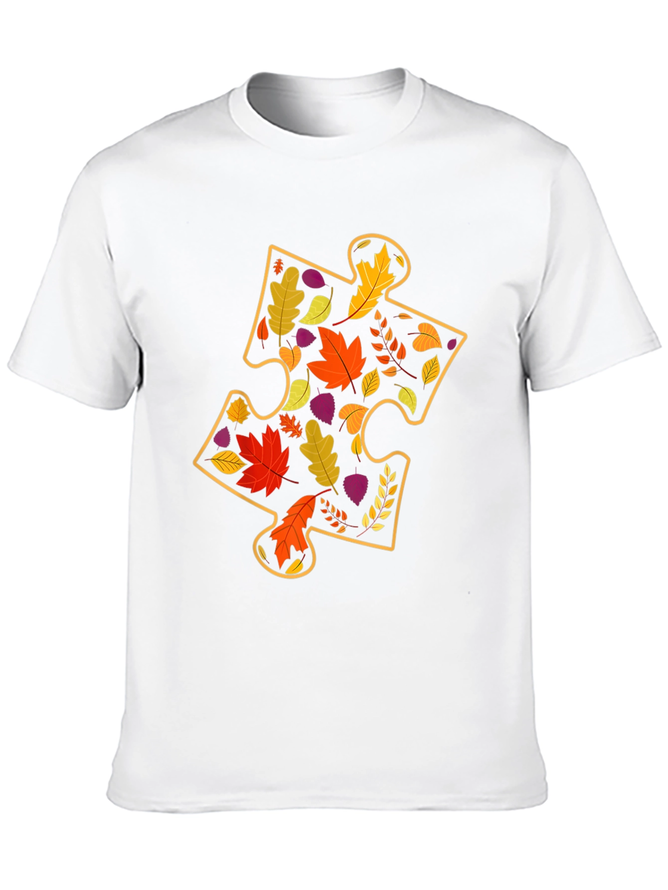Autumn Leaves Puzzle Piece T-Shirt