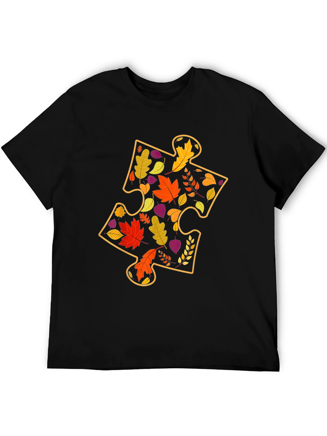 Autumn Leaves Puzzle Piece T-Shirt