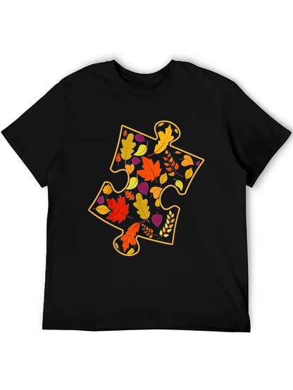 Autumn Leaves Puzzle Piece T-Shirt