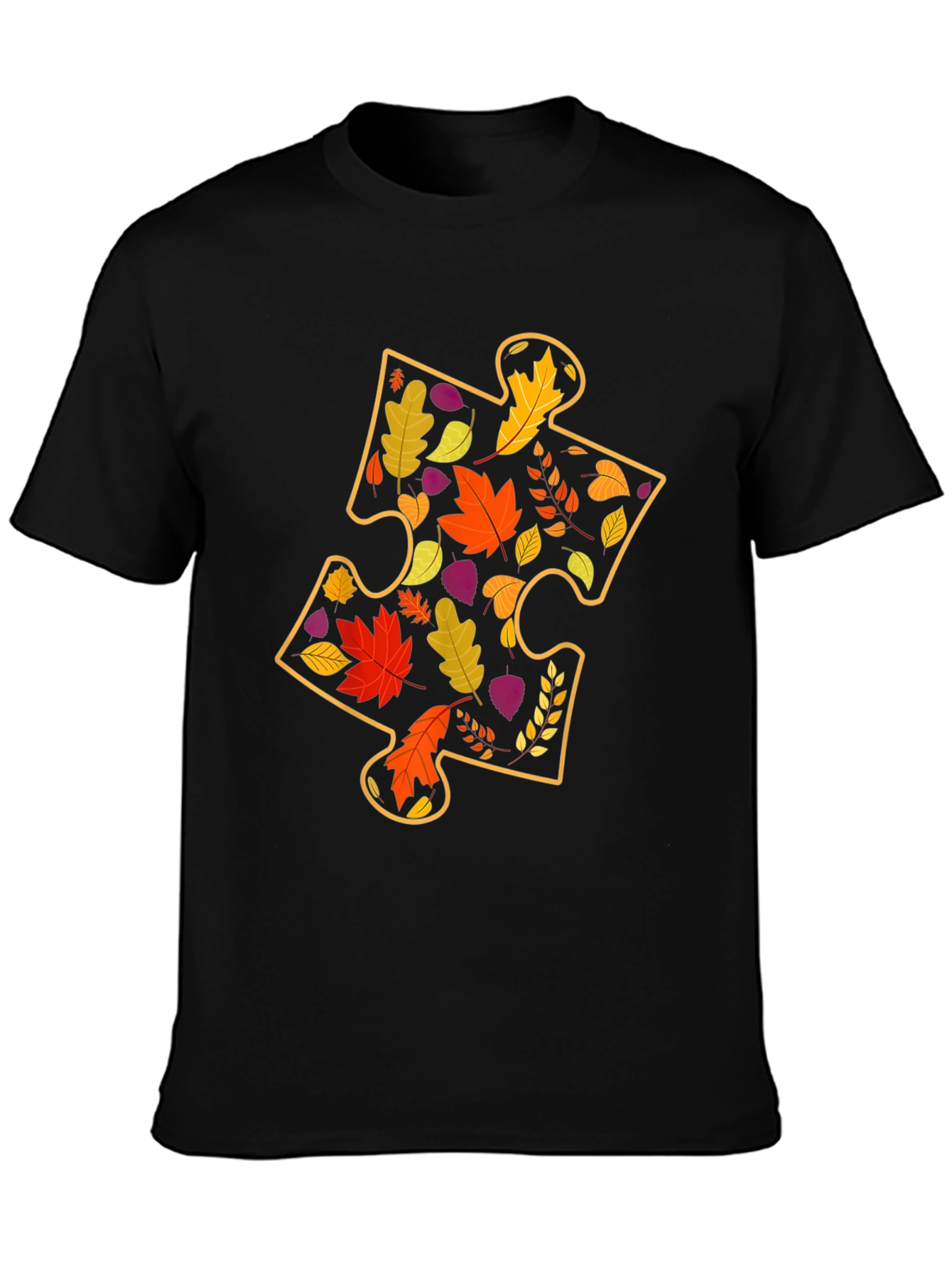 Autumn Leaves Puzzle Piece T-Shirt