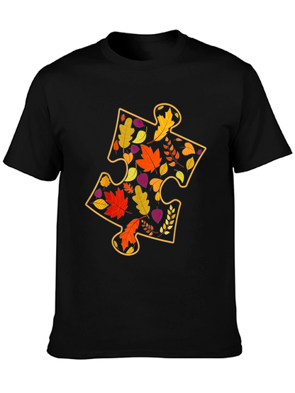 Autumn Leaves Puzzle Piece T-Shirt