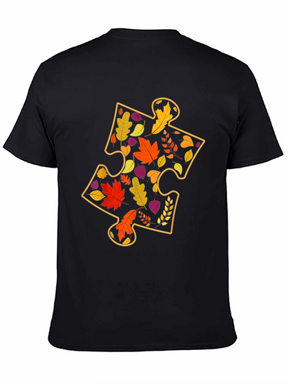 Autumn Leaves Puzzle Piece T-Shirt