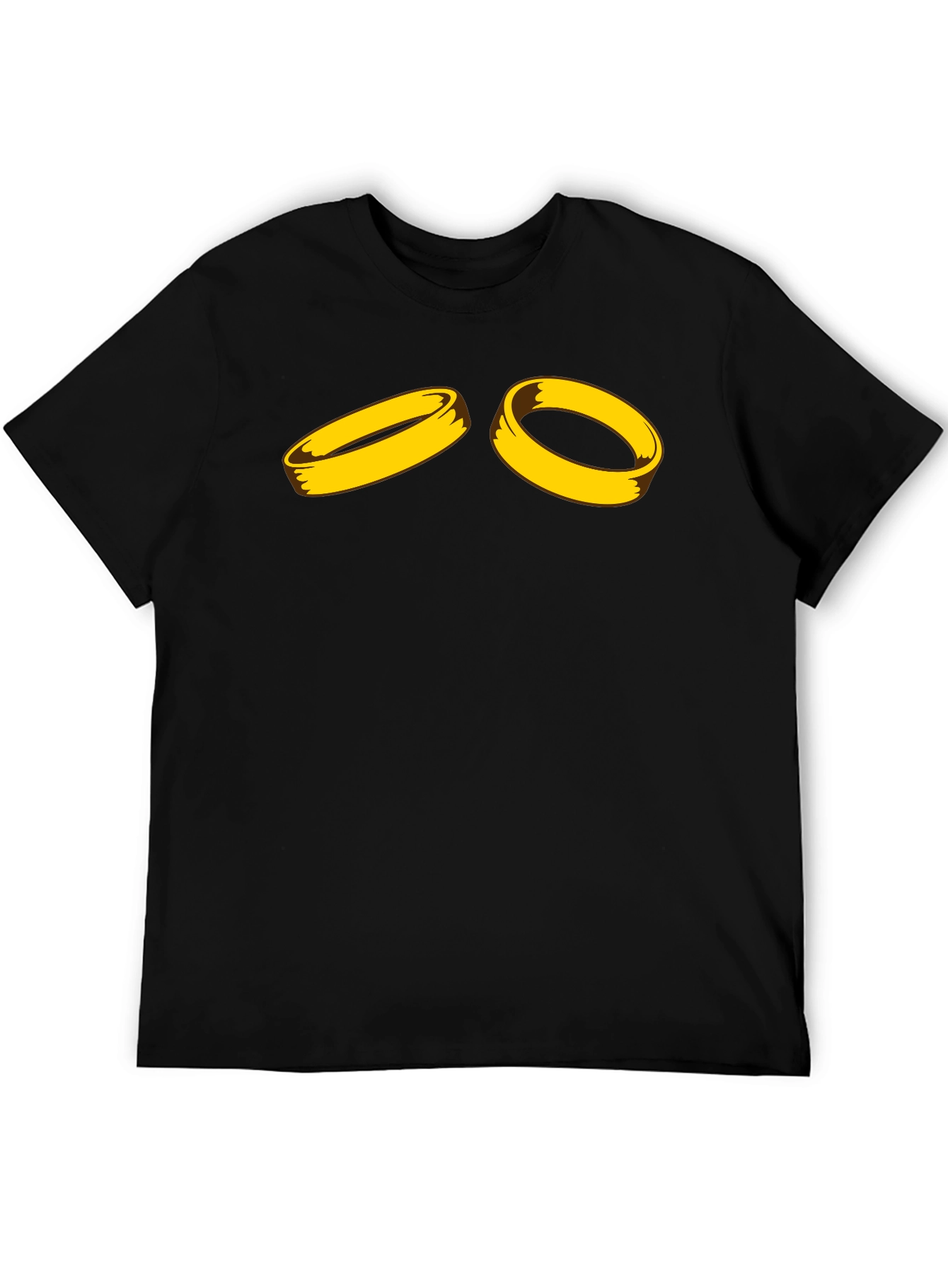 Golden Ring Graphic Black T-Shirt