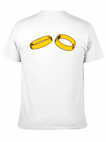 Golden Ring Graphic Black T-Shirt