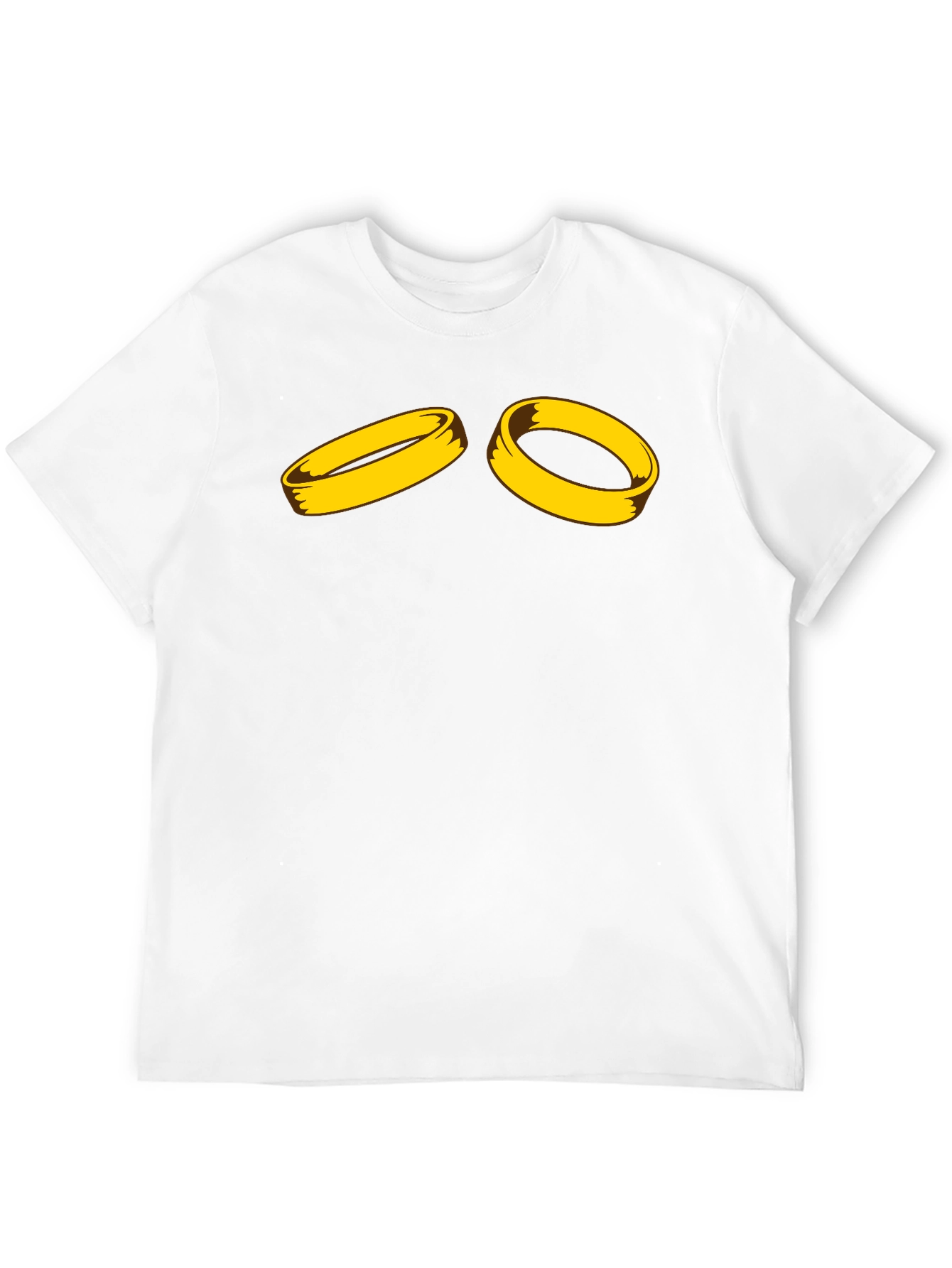 Golden Ring Graphic Black T-Shirt
