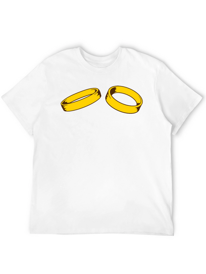 Golden Ring Graphic Black T-Shirt