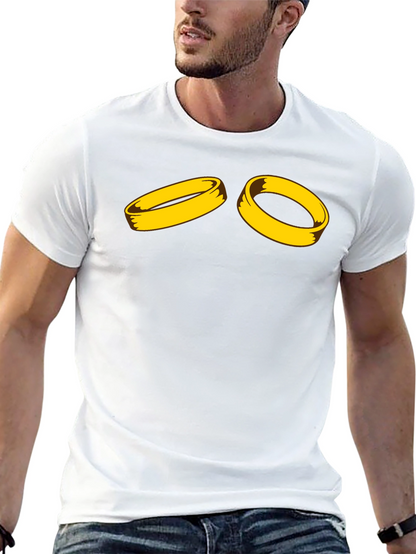 Golden Ring Graphic Black T-Shirt