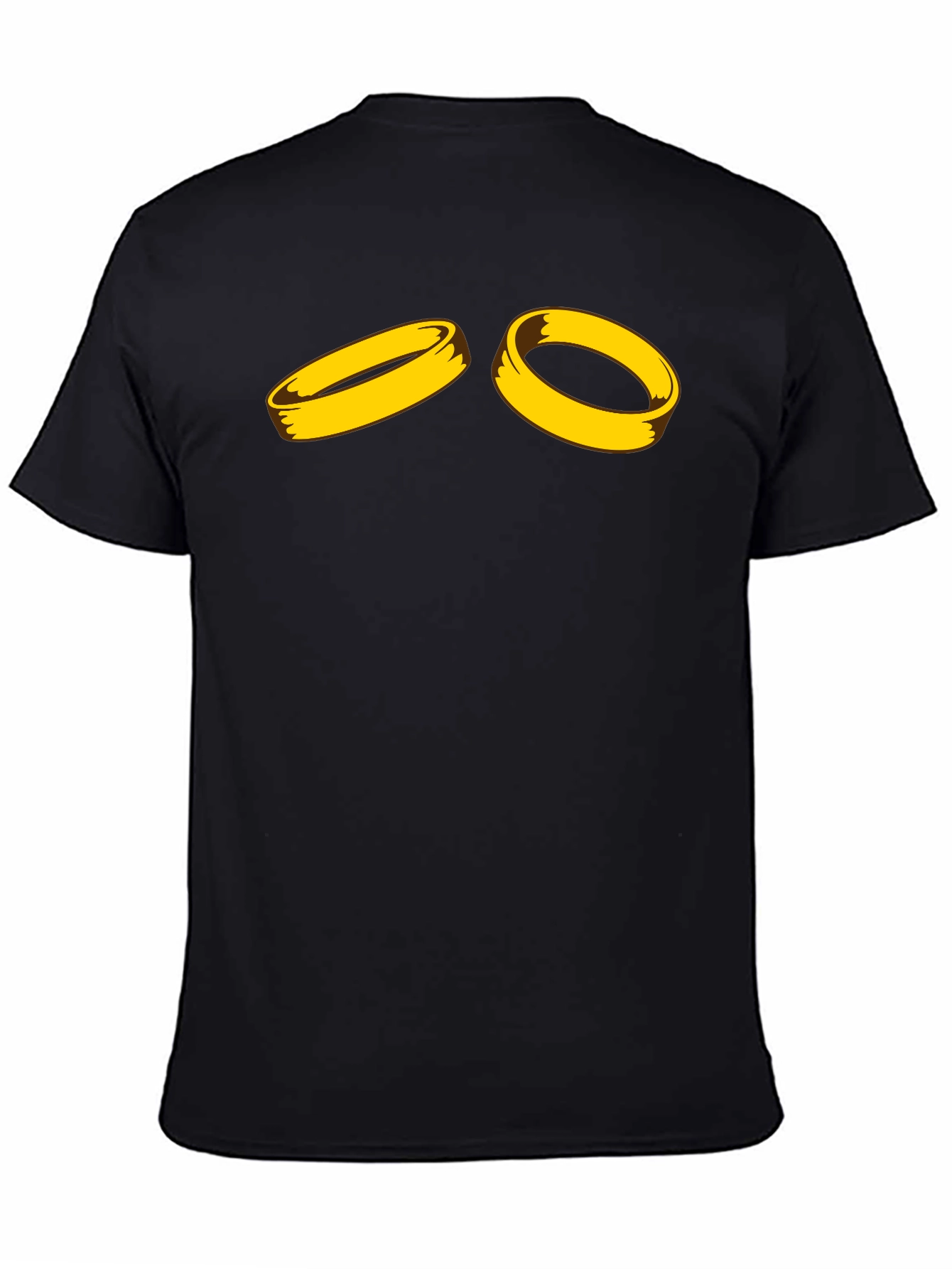 Golden Ring Graphic Black T-Shirt