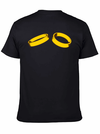 Golden Ring Graphic Black T-Shirt