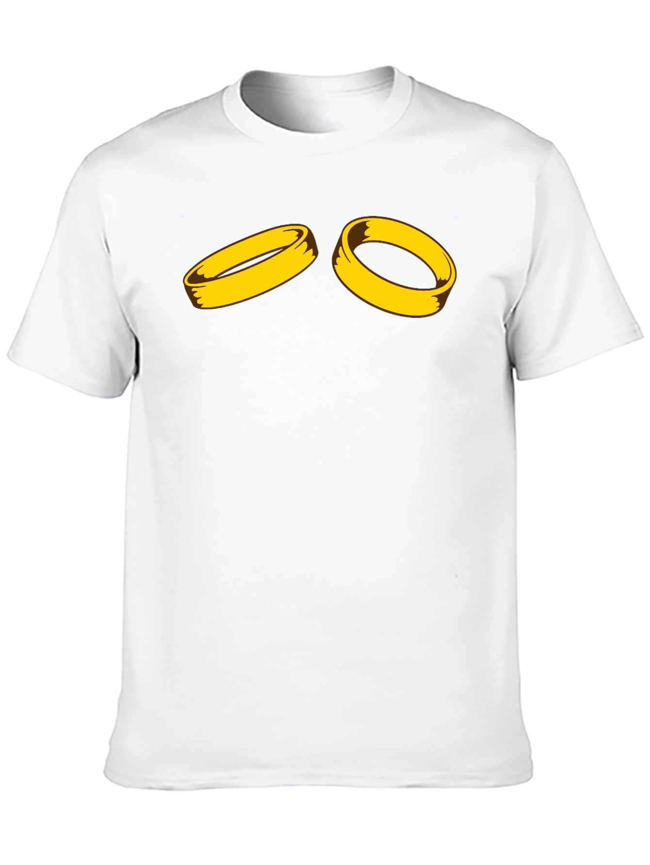 Golden Ring Graphic Black T-Shirt